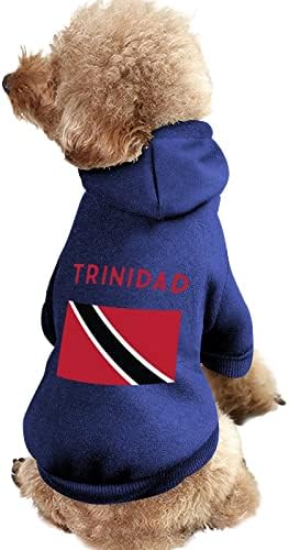 קפוצ'ונים של דגל חיית מחמד של טרינידד סוודר כלבים חמים רכים חליפות חיות מחמד דפוס עם כובעים