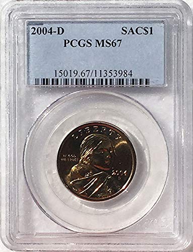2004 D Sacagawea דולר MS 67 PCG תווית כחולה