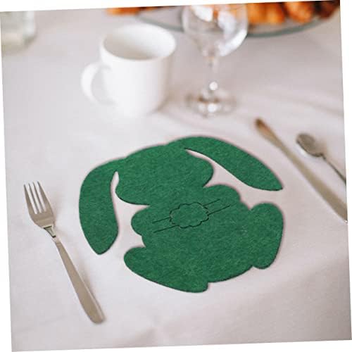 8 יחידות ארנב סכום תיק אוכל שולחן דקור ירוק דקור סיני דקור פסחא כלי שולחן מחזיקי ארנב בצורת סכום שקיות פסחא המפלגה קישוט כלי שולחן תשמיש
