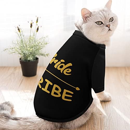 PrinucyStar Bride Tribe Print Stepshirt Pet Stepshirt עם סרבל סוודר של סוודר לכלבים עם עיצוב