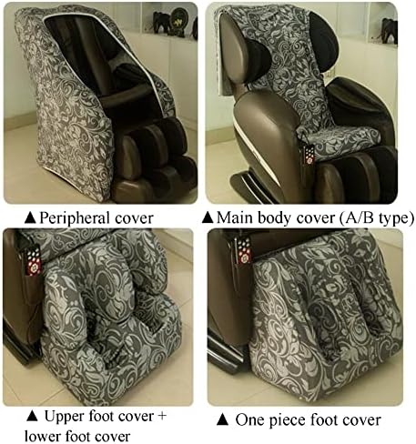 כיסוי כיסא עיסוי Riyifer, כיסויי כורסה העשויים מבד מתיחה קל לשטוף גוף מלא כיסוי כיסא עיסוי שיאצו, A+D