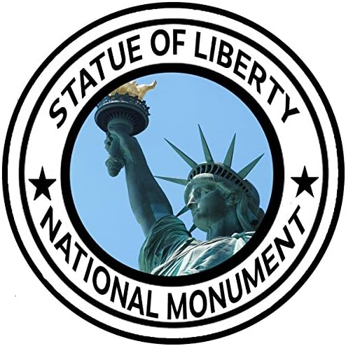 פסל של חירות מדבקת אנדרטה לאומית 5 מדבקות רכב עגול לרכב ניו יורק