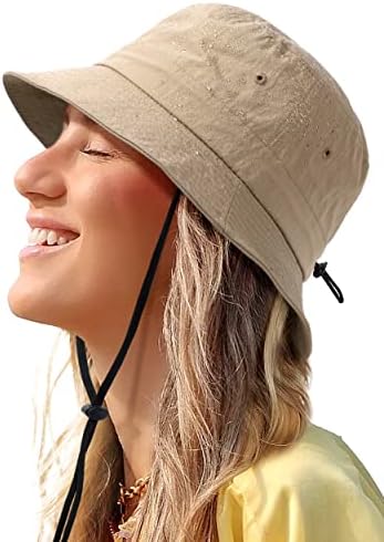 עמיד למים דלי כובע לנשים גברים גשם כובע עד 50 + רחב ברים בוני שמש כובע מתקפל קיץ תקליטונים חוף דיג ספארי כובע