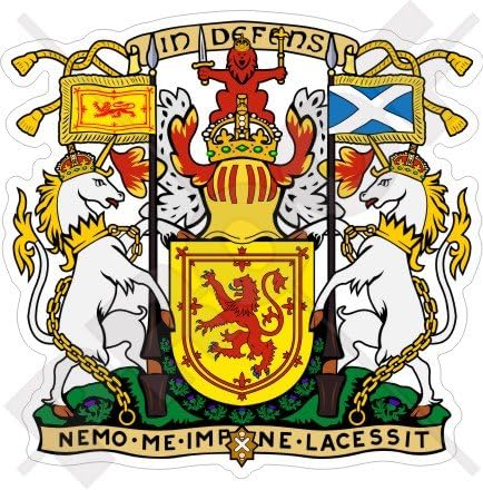 סקוטלנד סקוטי רויאל מעיל נשק סמל קרסט בריטניה בבריטניה 90 ממ מדבקה פגוש ויניל, מדבקות.