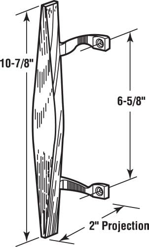 Slide-Co 141763 משיכת עץ דלת הזזה, מצופה כרום/דיאסט