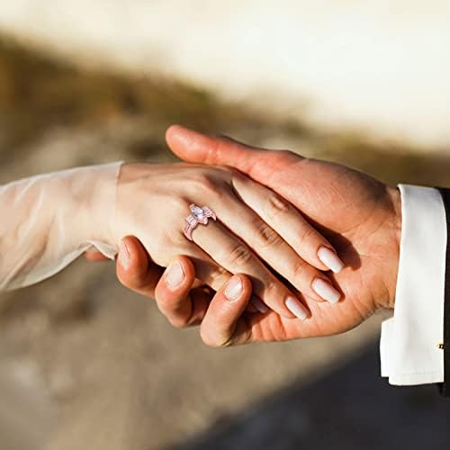 2023 חדש אירוסין עגול לחתוך זירקונים נשים חתונה טבעות תכשיטי טבעות לאישה מלא יהלומי גבירותיי טבעת כיף תכשיטים