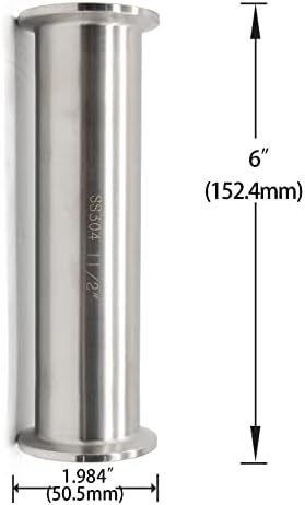 צינור סליל סניטרי 1.5 אינץ '304 עם קצוות מהדק, צינור עגול חלק עם 1.5 אינץ' תלת מהדק 50.5 מ מ מקורבות טבעת הידוק