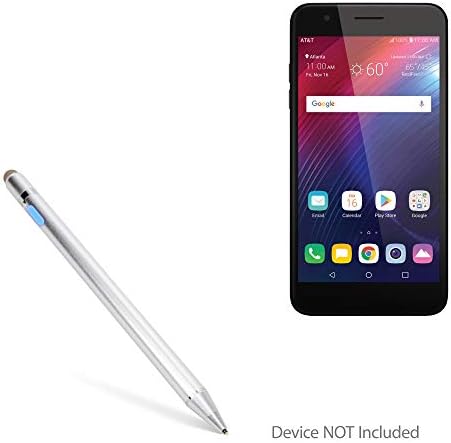 עט חרט בוקס גרגוס תואם ל- LG Xpression Plus - חרט פעיל אקטיבי, חרט אלקטרוני עם קצה עדין במיוחד עבור LG Xpression Plus - מכסף מתכתי
