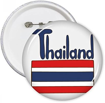 דגל לאומי של תאילנד דפוס אדום כחול אדום סיכות עגול כפתור תג סמל סמל קישוט 5 יחידות