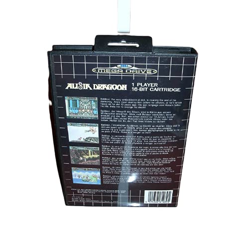 Aditi Alisia Dragoon Eu Cover עם קופסא ומדריך לסגה מגדרייב ג'נסיס קונסולת משחקי וידאו 16 סיביות כרטיס MD