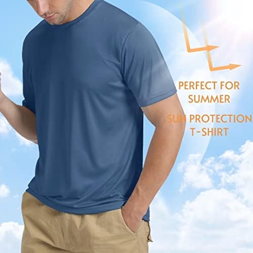 Tacvasen's גברים UPF 50+ חולצות הגנה מפני שמש מהירות שרוולים קצרים יבש