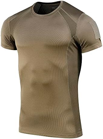 M-TAC טקטי טקטי טקטי טקטי gen.2-חולצת טריקו צבאית פוליאסטר נושמת עם לוחות טלאים על שרוולים קצרים לגברים