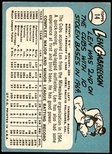 1965 Topps 14 Len Gabrielson Chicago Cubs VG Cubs