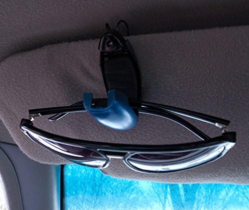 משקפי שמש מגן קליפ מחזיק משקפי משקפיים למכונית שלך - 3 חבילות כחולות, אדומות וכסף