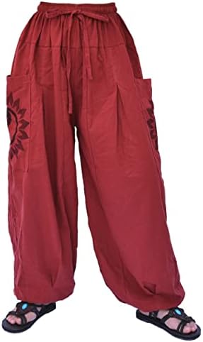 מכנסיים של Siamrose Genie מכנסיים מכנסיים גברים נשים מכנסי טרקלין יוגה מזדמנים 2 כיסים גדולים