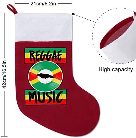 מוסיקה רגאיי וינטג 'ג'מייקה אדום גרבי חג לחג המולד קישוטי הבית לעץ חג המולד גרביים תלויים