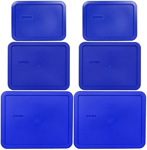 פיירקס 7212-מחשב 11 כוס, 7211-מחשב 6 כוס, & מגבר; 7210-מחשב 3 כוס קובלט כחול פלסטיק מזון אחסון מכסים, תוצרת ארצות הברית