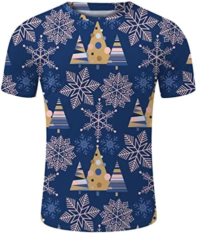 חולצות טריקו לגברים של ווקאצ'י חג המולד סנטה קלאוס חייל פתית שלג צמרות שרוול קצר