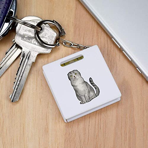 'חתול קיפול סקוטי' מחזיק מפתחות סרט מדידה / כלי פלס