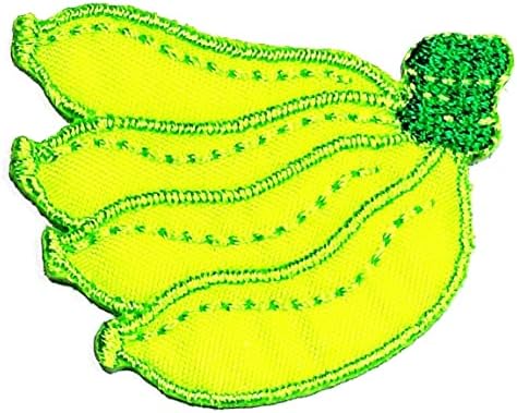 קליינפלוס 2 יחידות. מיני ירוק בננה תיקון רקום תג ברזל על לתפור על סמל עבור מעילי ג ' ינס מכנסיים תרמילי בגדי מדבקת אמנויות קריקטורה תיקוני