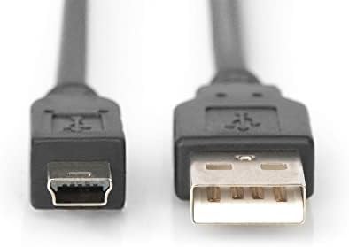 דיגיטוס 3M אורך USB 2.0 זכר - כבל חיבור זכר מיני B - שחור