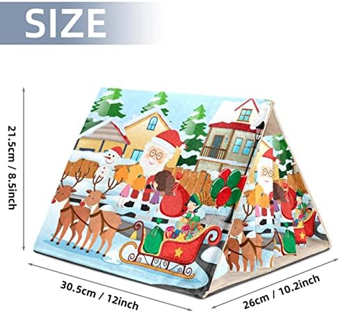 חג המולד סנטה ילדים, מיטת מחבוא האוגר, מחבוא חיה קטנה לחיזוק האוגר גרבילים צ'יפמונקס סנאים קיפודים קיפודים חזירים עיצוב בית גידול