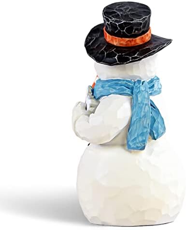 פסל פסל של פסל של שלג של איש שלג, יום הולדת מפוסל דמות מצוירת ביד לבת אבא חג המולד מתנה