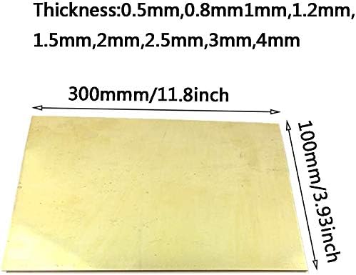 פליז פליז פליז פליז פליז גיליון גיליון מתכת קירור גולמי חומרים תעשייתיים H62 Cu 100mmx300 ממ, 1.5 ממ