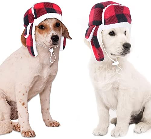 כובעי כלבים עם חיות מחמד חיות מחמד כובע טאפר מתכוונן חם לכלבים בינוניים קטנים