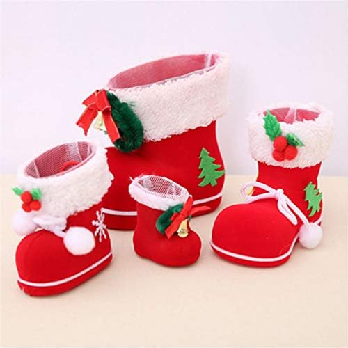 2 יחידות סל חג המולד סוכריות שקיות שקיות נייד סנטה מתנת תיק חתונה סוכריות תיק תיבת למסיבה בית תפאורה מ ' גנום נעליים