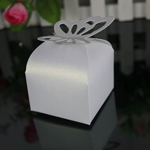 N/A 50 יחידות נייר בצורת פרפרים לטובת מתנות קופסאות ממתקים מתקפלות DIY ציוד למסיבת יום הולדת לחתונה