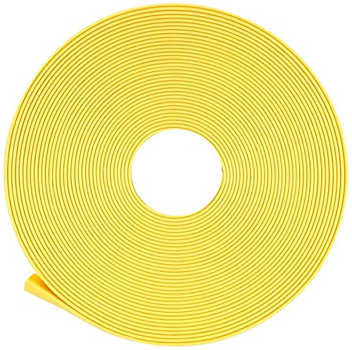 Immech - צהוב 2 ממ פוליולפין חום שרוול צינור צינור לעטוף 80 מטר