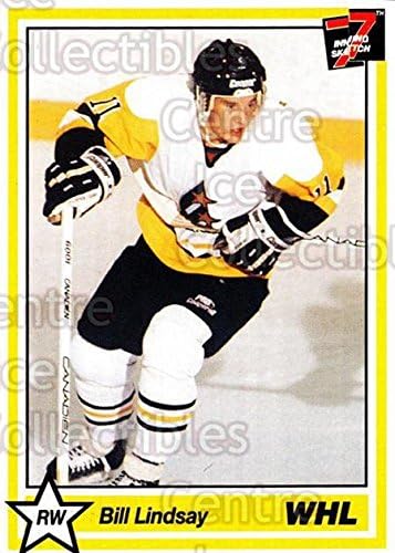 ביל לינדזי כרטיס הוקי 1990-91 סקיצה אינץ '7th WHL 113 ביל לינדזי