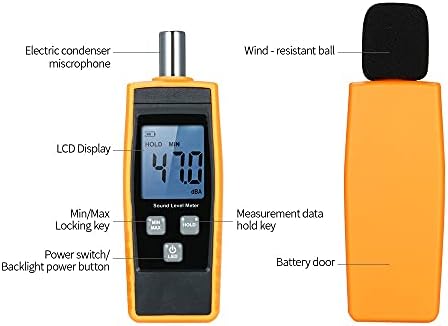 Jieseing LCD דיגיטלי רמת צליל מד DB METERS 30-130DBA כלי מדידת נפח רעש