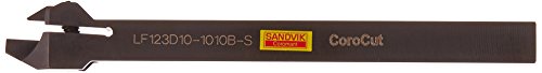 Sandvik Coromant LF123D10-1010B-S Corocut Corocut 1-2 כלי SHANK למחזיק פרידה ולחריץ, 0.51 עומק חיתוך מקסימלי