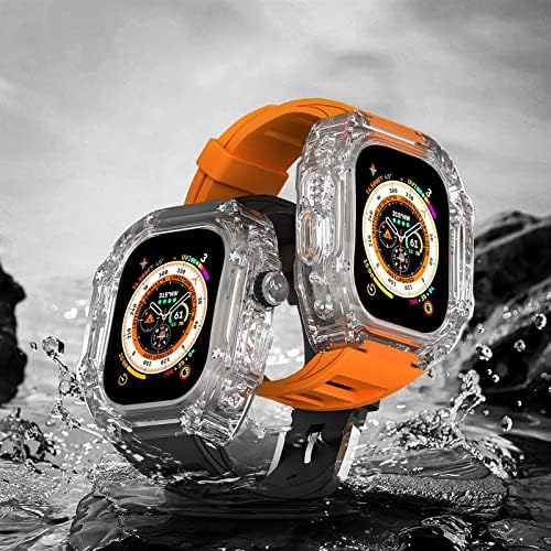 Ahgdda עבור Apple Watch Ultra 49 ממ להקת קייס סדרה 8 7 6 5 4 SE צמיד רצועת צמיד Watchband Mod ערכת ערכת מגן מחוספס