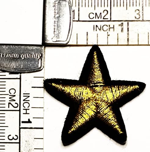 קליינפלוס מיני זהב כוכב רקום ברזל על לתפור על תג עבור ג ' ינס מעילי כובעי תרמילי חולצות מדבקת כוכבים אפליקציות & מגבר; דקורטיבי תיקוני