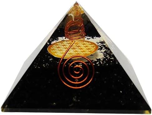 מדיטציה של Sharvgun שחור טורמלין אבן אורגון פירמידה ריפוי קריסטל 65-75 ממ לשעבר LG