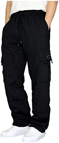 מכנסי זיעה של Egmoda לגברים עם כיסים, מכנסיים מזדמנים מכנסיים רזים מכנסי טרנינג מכנסיים מכנסיים ארוכים מכנסי מטען מכנסיים ארוכים