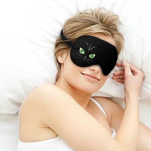 עיני חתול ירוקות ישנות מסכת עיניים מכסה עיניים חמוד גוון עטיפה לילה מצחיק עם רצועה מתכווננת לגברים נשים