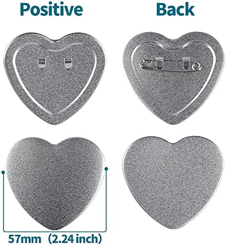 חלקי כפתור של Happizza בצורת לב 2.24 אינץ '/57 ממ כפתור כפתור יצרנית מכונת לב, צורת לב, כפתורי כפתור כפתור כפתור ייצור ציוד, כולל כיסוי