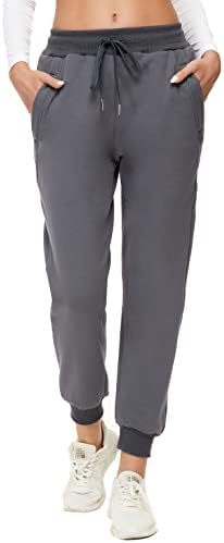 מכנסי הזיעה לנשים של קסטר ג'וג'רס כותנה יוגה טרקלין מכנסי זיעה מכנסיים מחודדים מזדמנים עם כיסים
