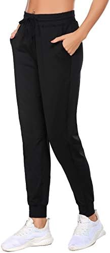 מכנסי רץ לנשים מכנסי מכנסי טרנינג נמתחים מכנסי יוגה פעילים מכנסיים מזדמנים מכנסיים רופפים עם כיסים, S-XXL
