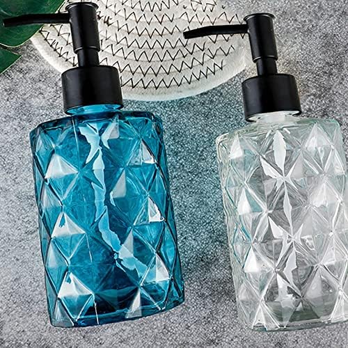 מתקן סבון זכוכית שחור חדר אמבטיה בקבוק ניקוי יד גדול מכיל אחסון נוזלי בקבוקים ריקים 330 מל