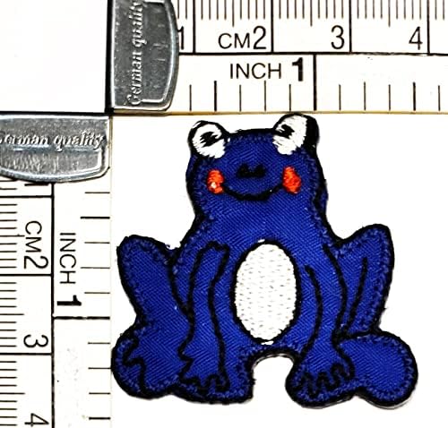 מיני כחול צפרדע תיקון חמוד צפרדע קריקטורה ברזל על תיקון רקום אפליקציה לתפור על תיקון עבור להלביש ג ' ינס מעילי כובעי תרמילי חולצות אבזרים