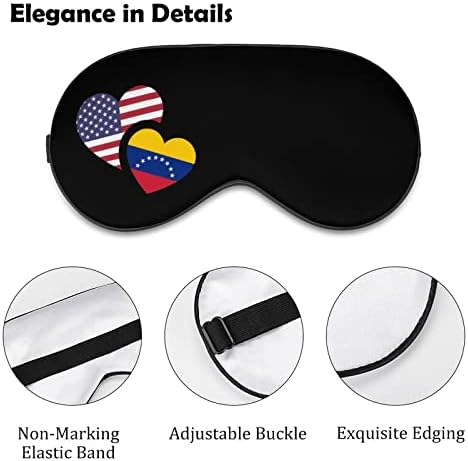 וונצואלה ארהב דגל מסכת כיסוי עיניים שינה צל כופף עין רצועה מתכווננת עם גרפיקה מצחיקה לנשים גברים בגודל אחד