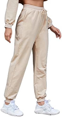 מכנסי טרנינג עם מכנסי טרנינג עם מותניים גבוהות של אוונובה מכנסי טרקלין אימון עם כיסים