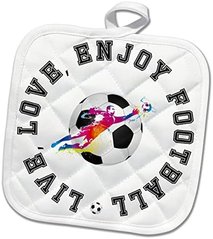 כדורגל 3DROSE - כדורגל - חי, אוהב, ליהנות מכדורגל. מתנת אוהד כדורגל - פוטולדרים