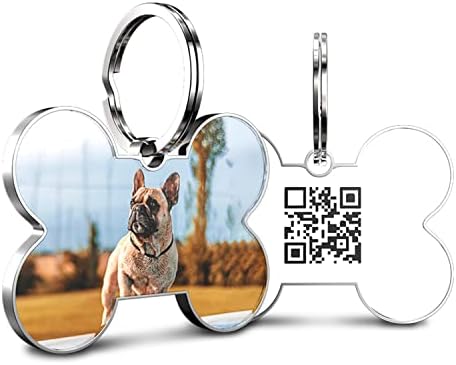 Disontag QR קוד כלב תגיות כלב מותאמות אישית תגי מזהה PET - התאמה אישית