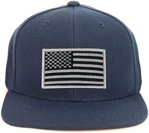 צבא נוער בגודל ילד גודל אפור דגל אמריקאי טלאי שטר שטר סנאפבק כובע בייסבול
